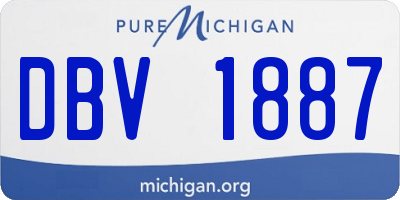 MI license plate DBV1887