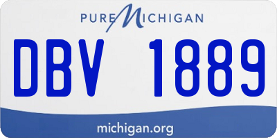 MI license plate DBV1889