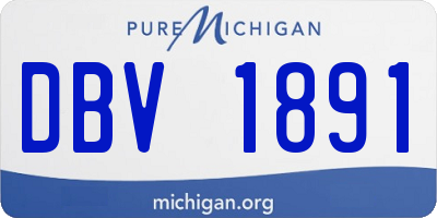 MI license plate DBV1891