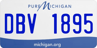 MI license plate DBV1895