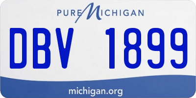 MI license plate DBV1899