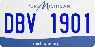 MI license plate DBV1901