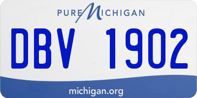 MI license plate DBV1902