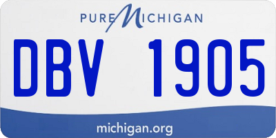 MI license plate DBV1905