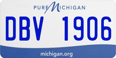 MI license plate DBV1906