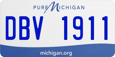 MI license plate DBV1911
