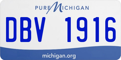 MI license plate DBV1916
