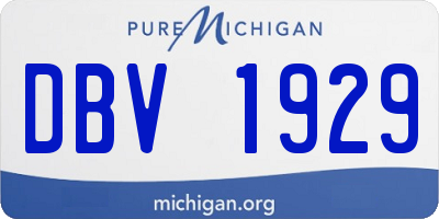 MI license plate DBV1929