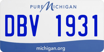 MI license plate DBV1931