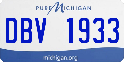 MI license plate DBV1933