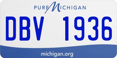 MI license plate DBV1936