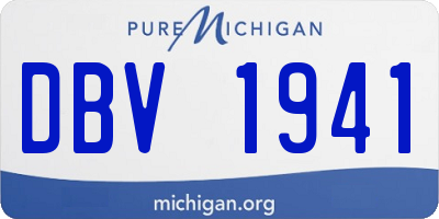 MI license plate DBV1941