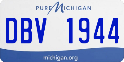 MI license plate DBV1944