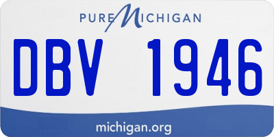 MI license plate DBV1946