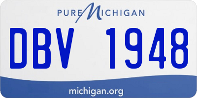 MI license plate DBV1948