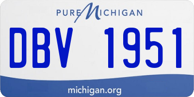 MI license plate DBV1951