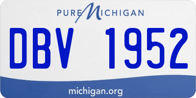 MI license plate DBV1952