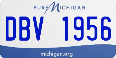 MI license plate DBV1956