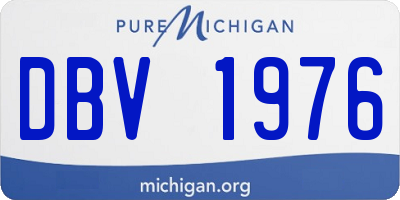 MI license plate DBV1976