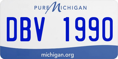 MI license plate DBV1990