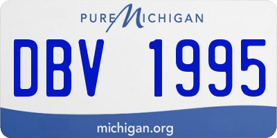 MI license plate DBV1995