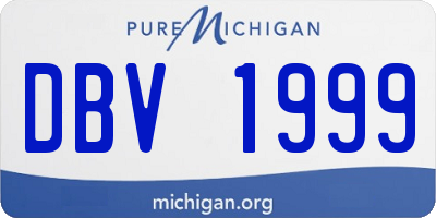 MI license plate DBV1999