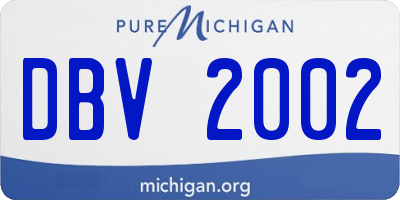 MI license plate DBV2002