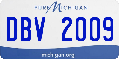 MI license plate DBV2009