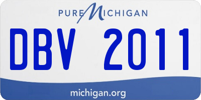 MI license plate DBV2011