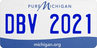 MI license plate DBV2021