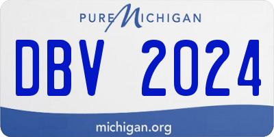 MI license plate DBV2024