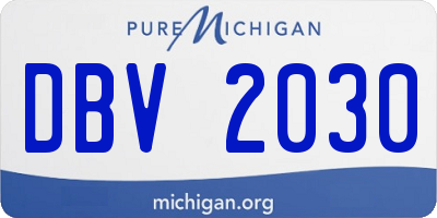MI license plate DBV2030