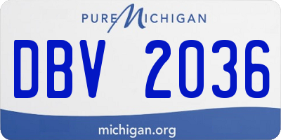 MI license plate DBV2036