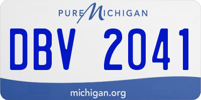 MI license plate DBV2041