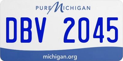 MI license plate DBV2045
