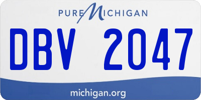 MI license plate DBV2047