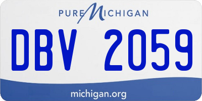 MI license plate DBV2059