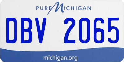 MI license plate DBV2065