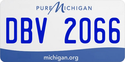 MI license plate DBV2066