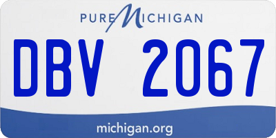 MI license plate DBV2067