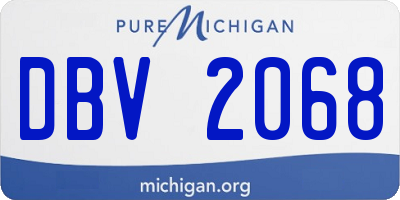 MI license plate DBV2068