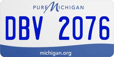 MI license plate DBV2076