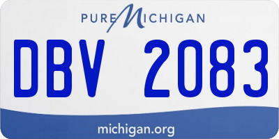 MI license plate DBV2083