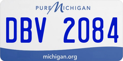MI license plate DBV2084