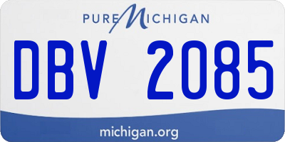 MI license plate DBV2085