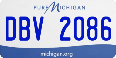 MI license plate DBV2086