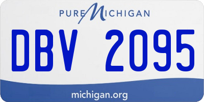 MI license plate DBV2095