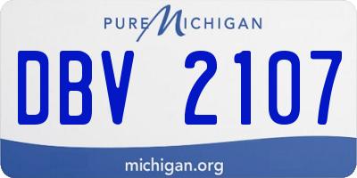 MI license plate DBV2107