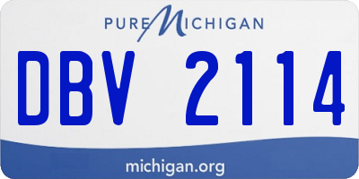 MI license plate DBV2114