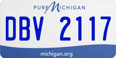 MI license plate DBV2117